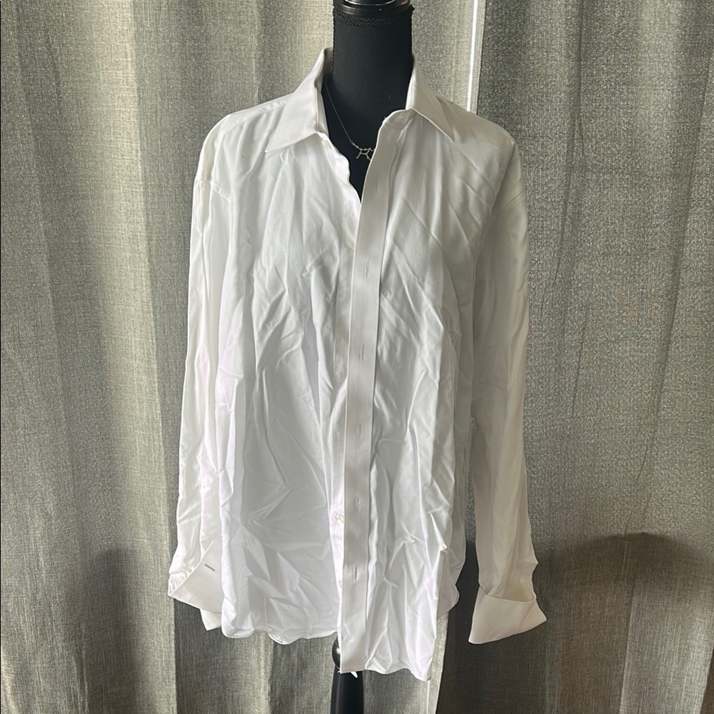 Black Brown 1826 White Dress Shirt with Classic Styling